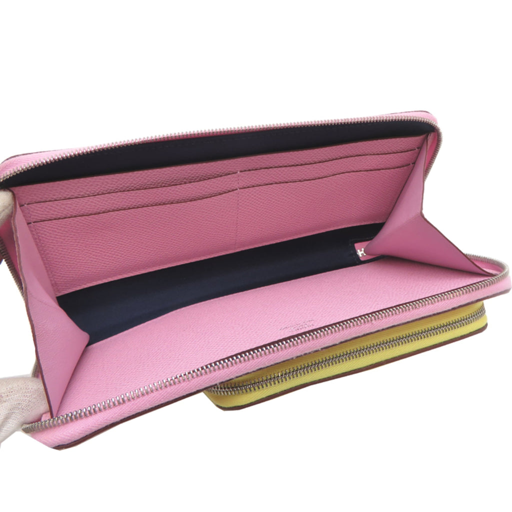 Hermes Hermès Nouveau To Go Zip B Stamp Women's Shoulder Bag Swift Mauve Sylvestre x Lime Cuivre