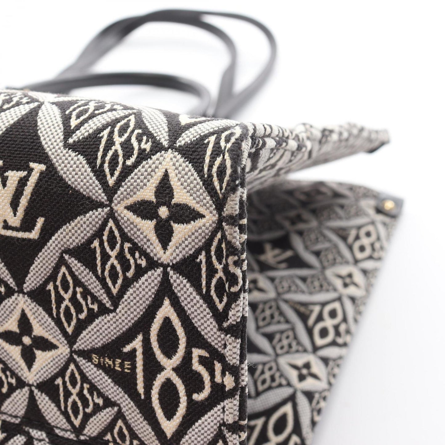 Louis Vuitton On the Go GM Since 1854 Tote Bag, Canvas and Leather with Monogram Jacquard, Women's, Gray Black, M57207