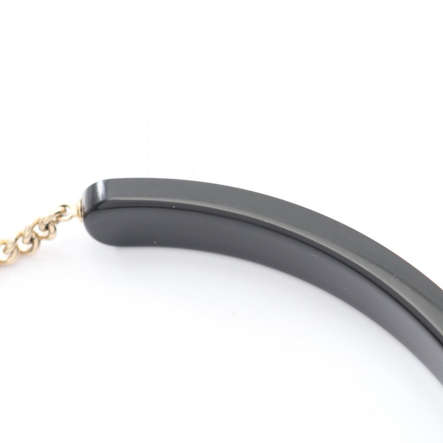 CHANEL Choker Accessory, GP (Gold Plated), Plastic, Women's, Gold, White, Black, B22S