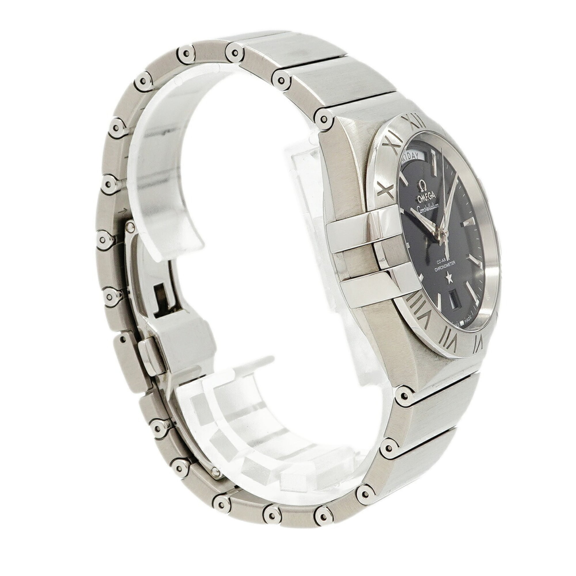 Omega Constellation Day-Date Co-Axial 123.10.38.22.01.001 Black Dial Men's Watch — Very Good
