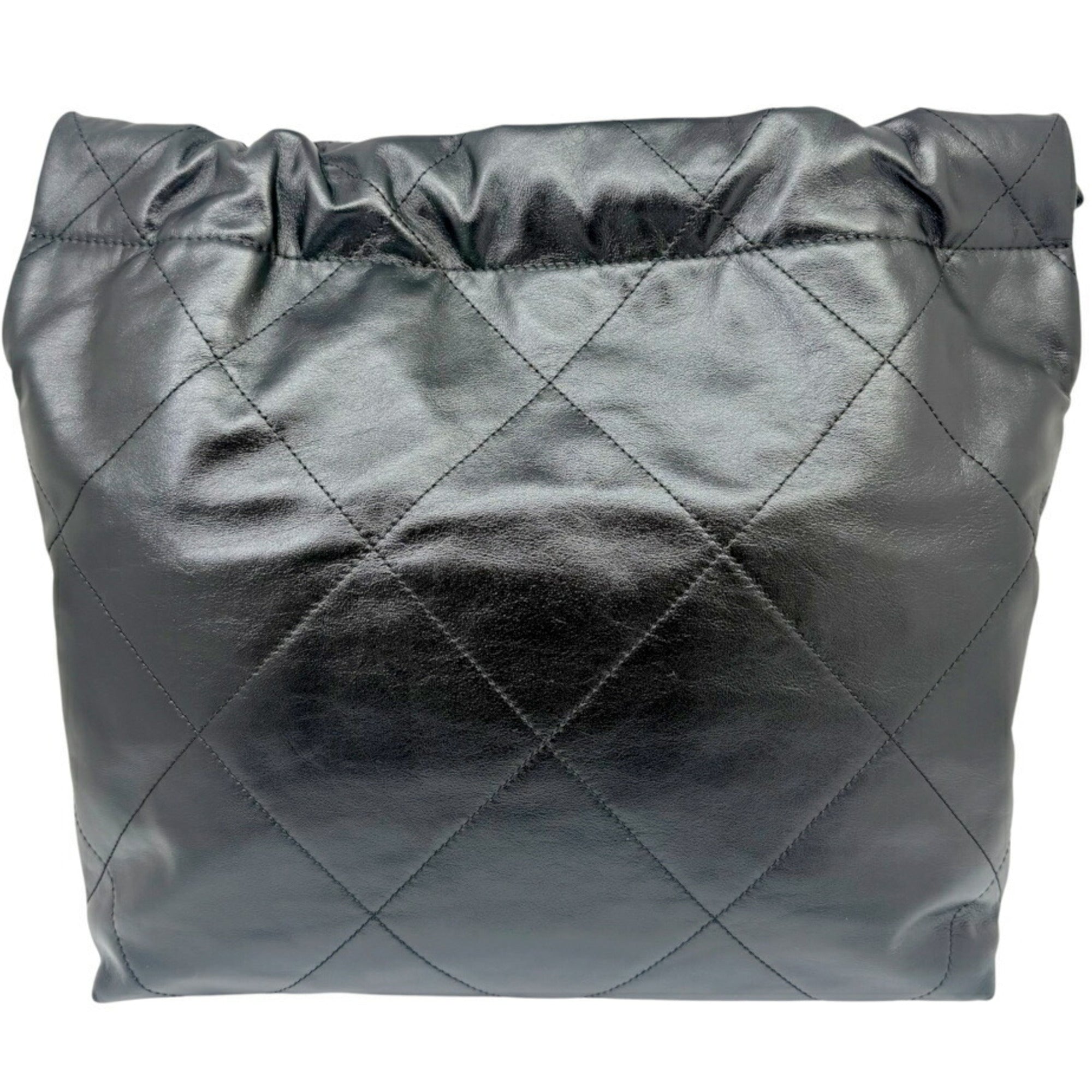 CHANEL Matelassé 22 Small Handbag, Calfskin, Black AS3260, Chain Tote, Women's — Like New