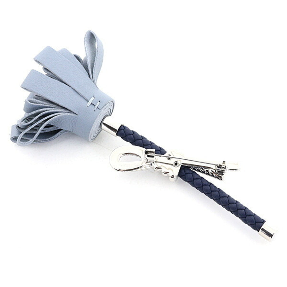 Hermes HERMES Brooch Fleur Swift Linen Blue Navy Flower — Like New