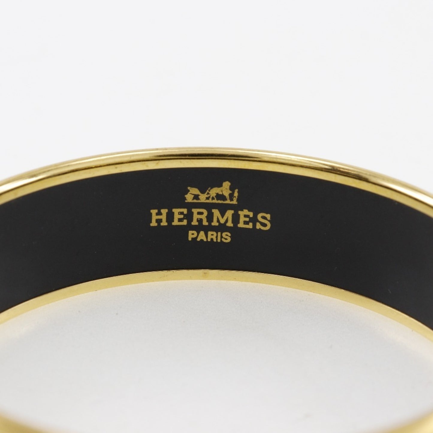 Hermes HERMES Email GM Bangle Flag & Bird Cloisonne Gold Plated Made in Austria Green Approx. 35g EmailGM Women's