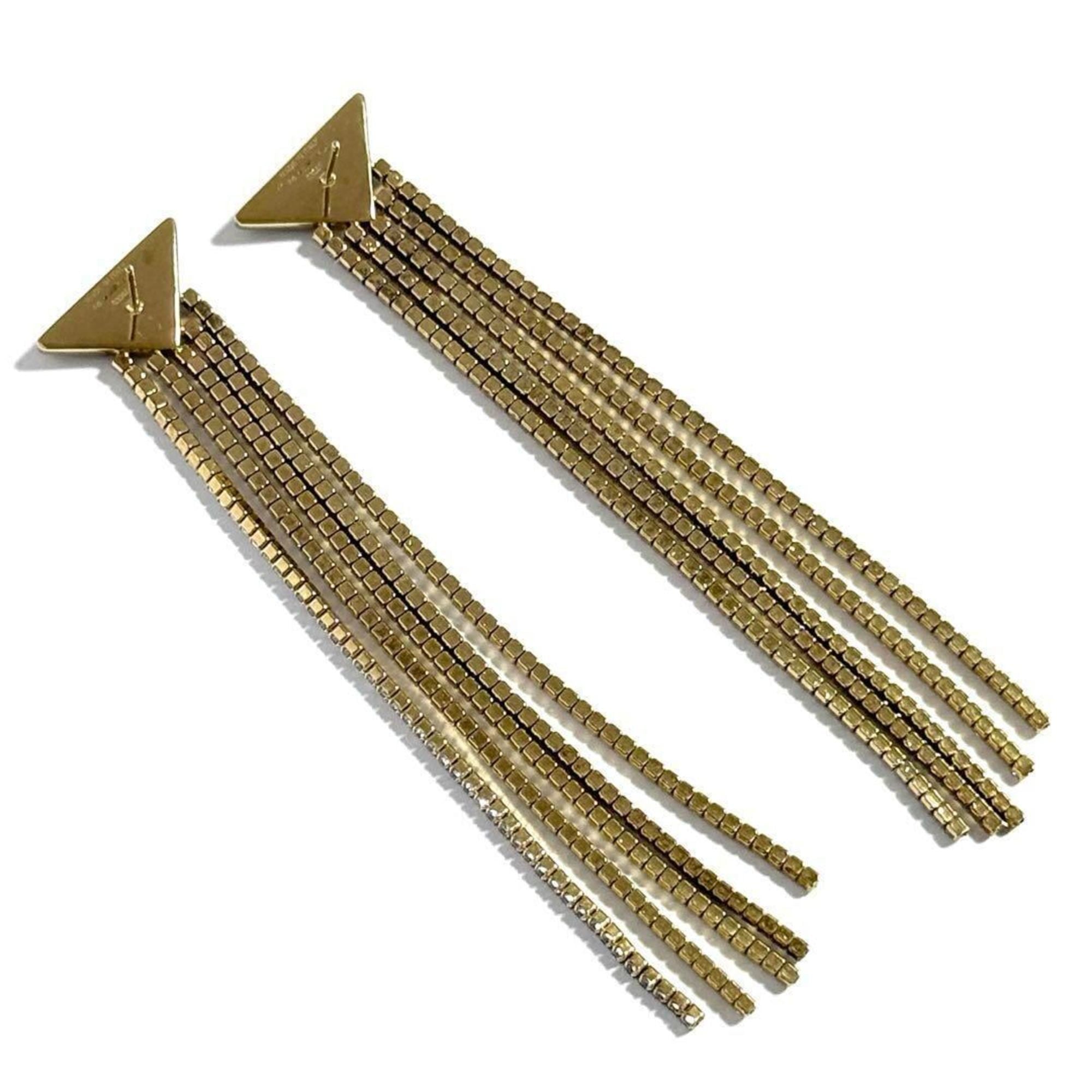 Prada Women's Crystal Logo Jewel Zirconia Earrings in Silver 925