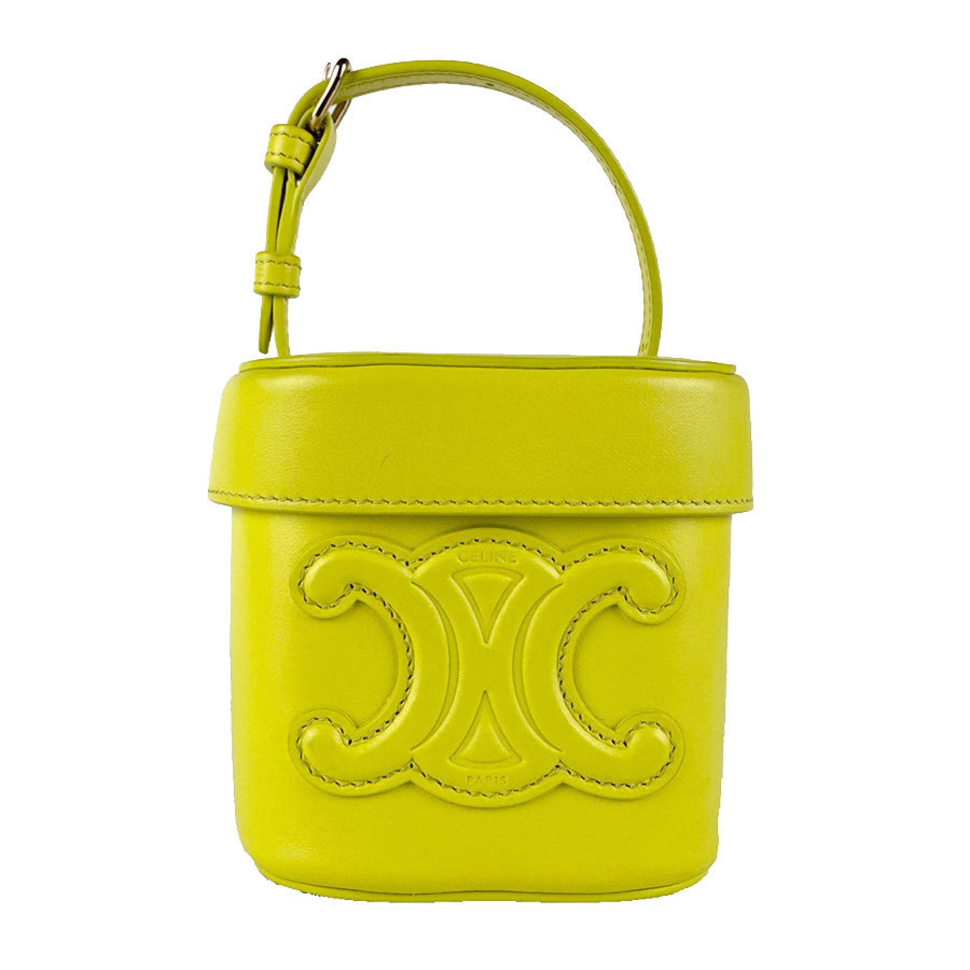 Celine Small Box Cuir Triomphe Shoulder Bag in Anise Leather, Women's, z8395