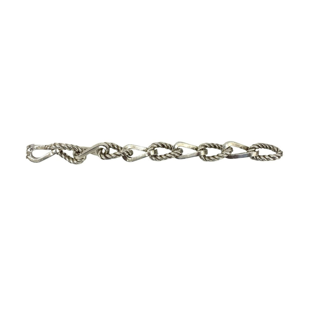HERMES Chambord GM Bracelet, 925 Sterling Silver, Chain Bangle, 28628