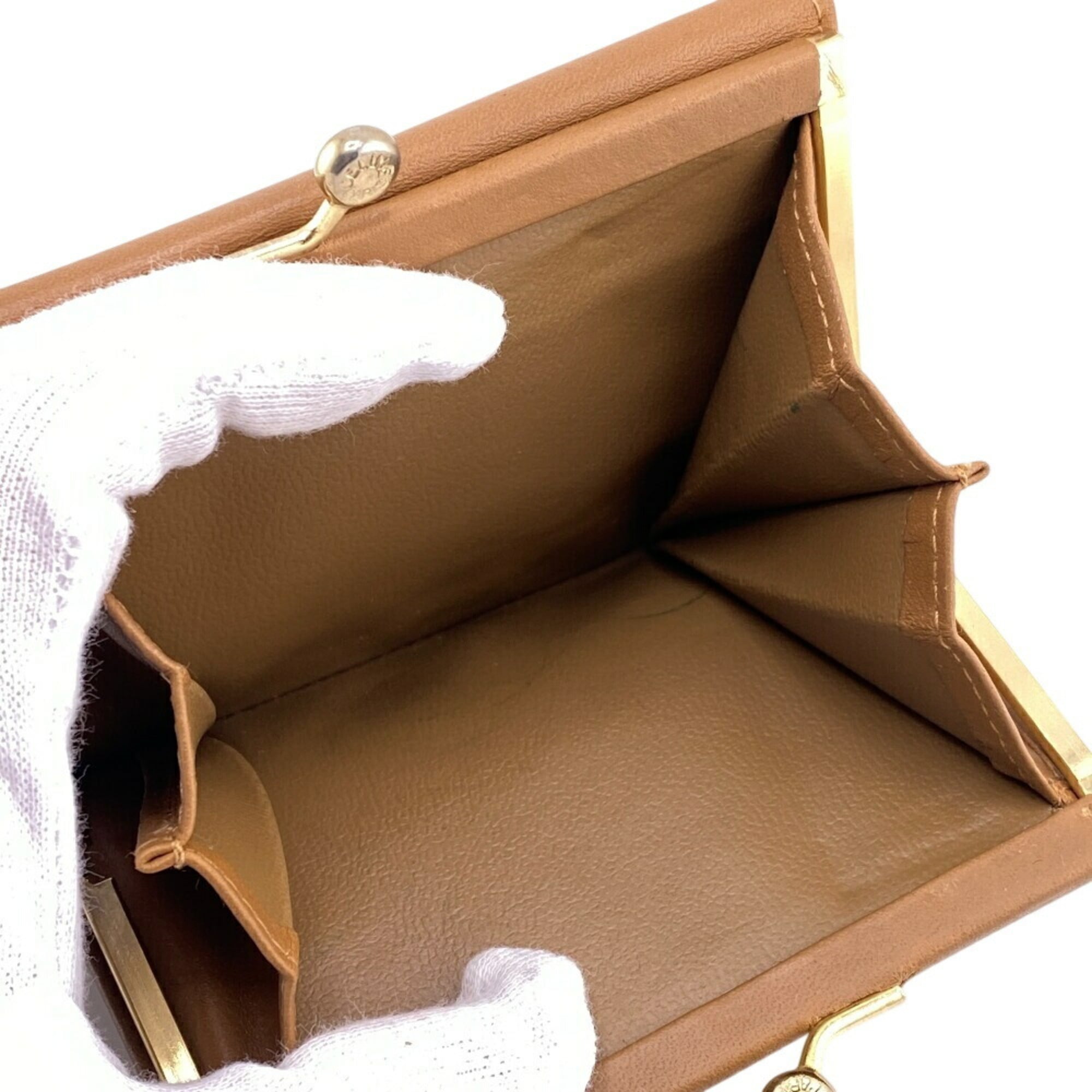 CELINE Macadam Tri-fold Wallet, Beige, Women's