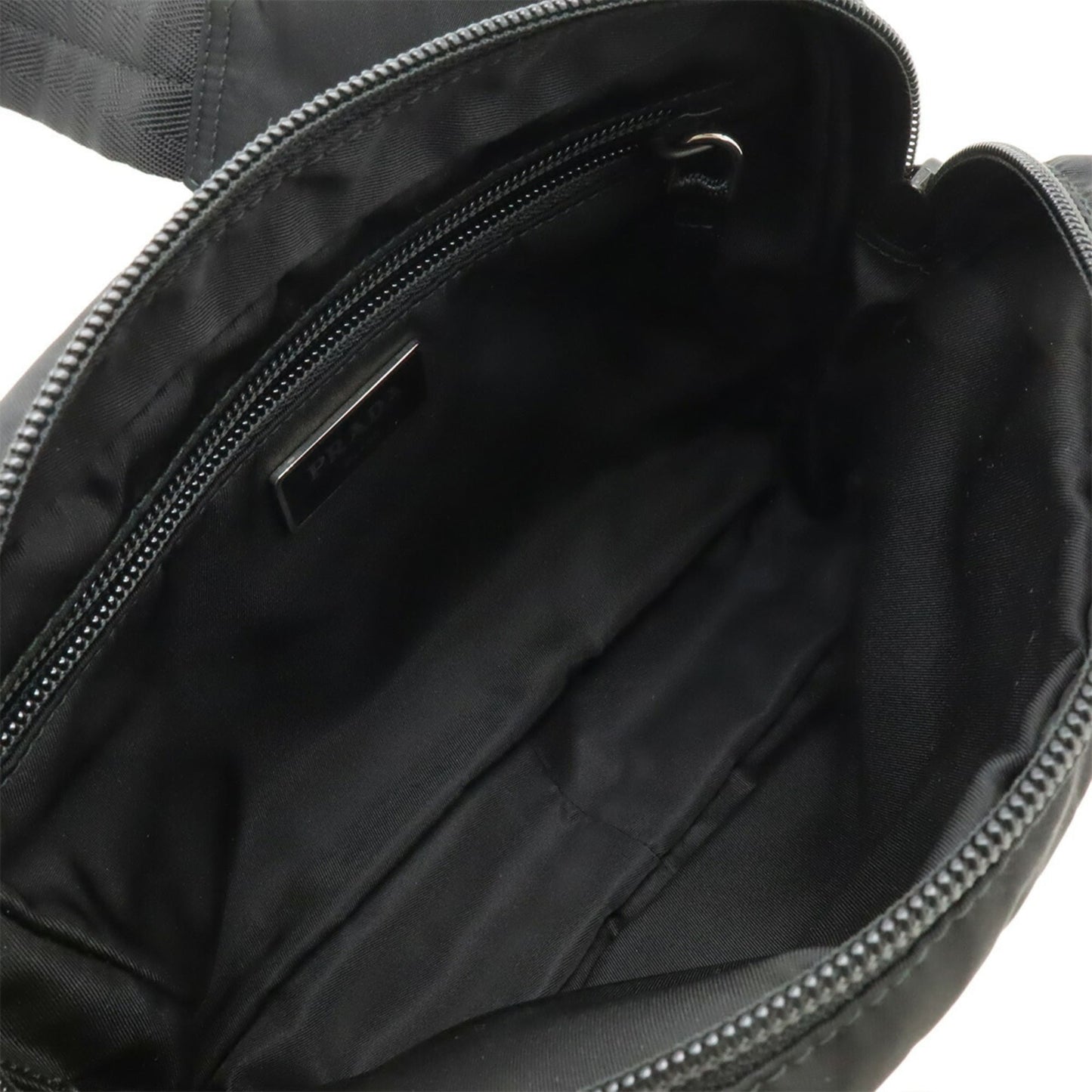 Prada Triangle Waist Pouch Bag, Black Nylon, Purchased at a Japanese Outlet, 2VL001