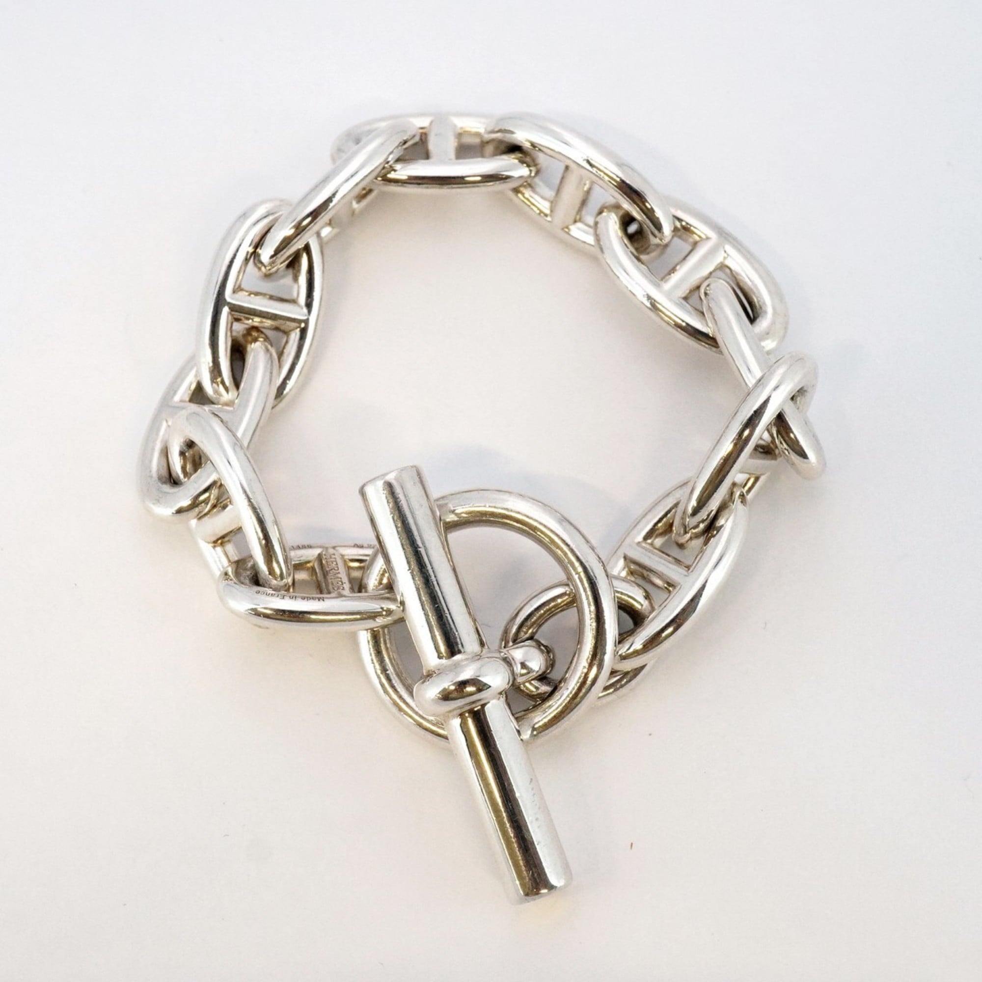 Hermes Chaine d'Ancre GM Bracelet, 11 Links, Silver 925, Women's