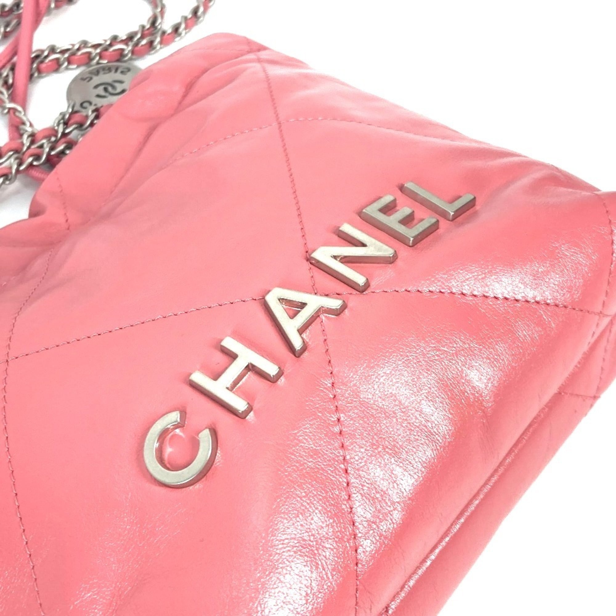 CHANEL AS3980 Chain Chanel 22 Handbag Shoulder Bag Calfskin Women's Pink G-240325-37 — New - Store Return