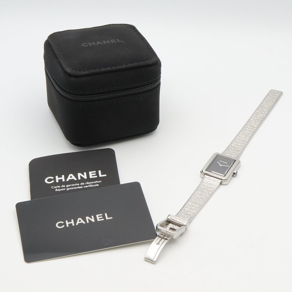 Chanel Boyfriend Tweed Watch, Stainless Steel, Women's, Black, H4876 — Very Good