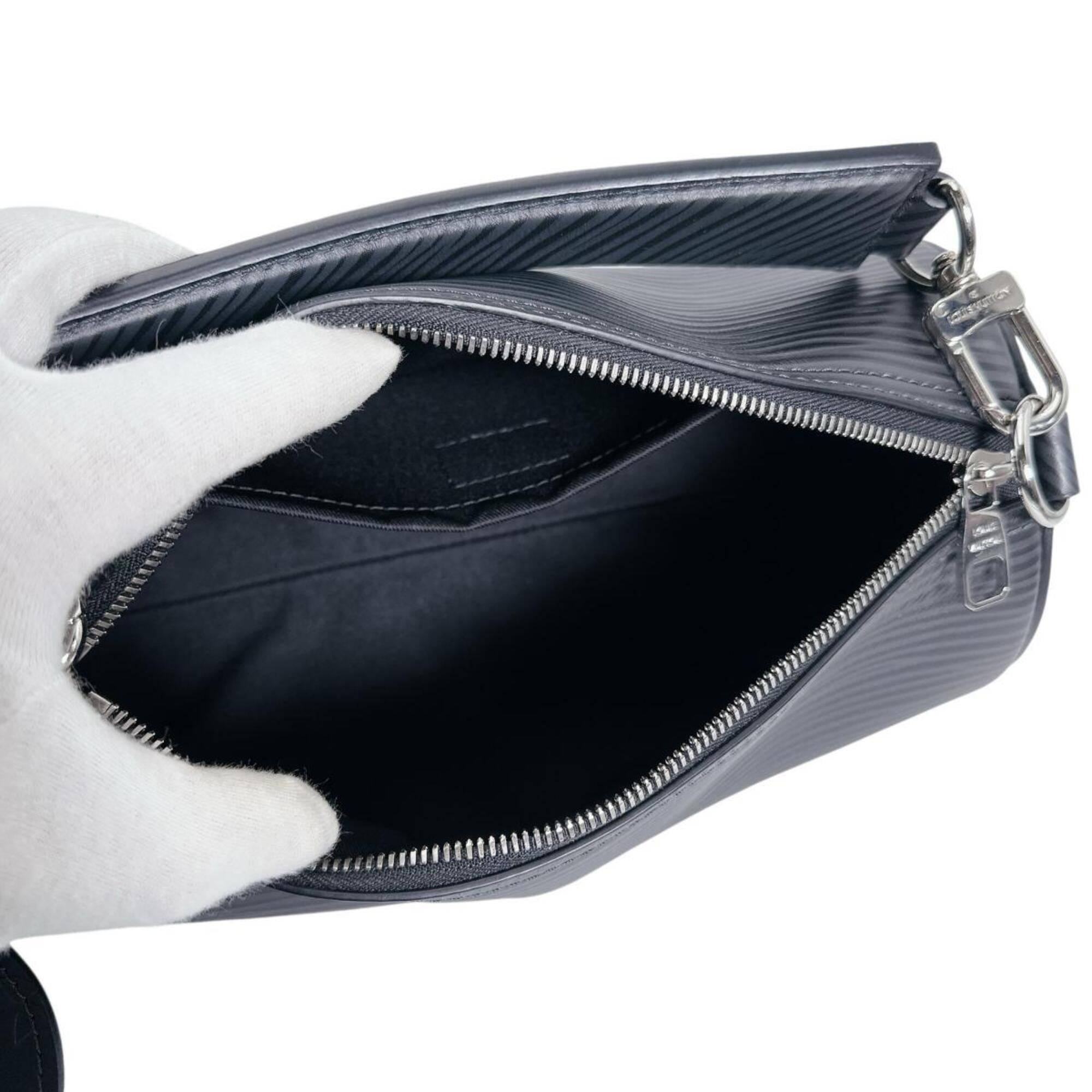 Louis Vuitton Soft Polochon PM Epi Leather Handbag, M24324, Black — Like New