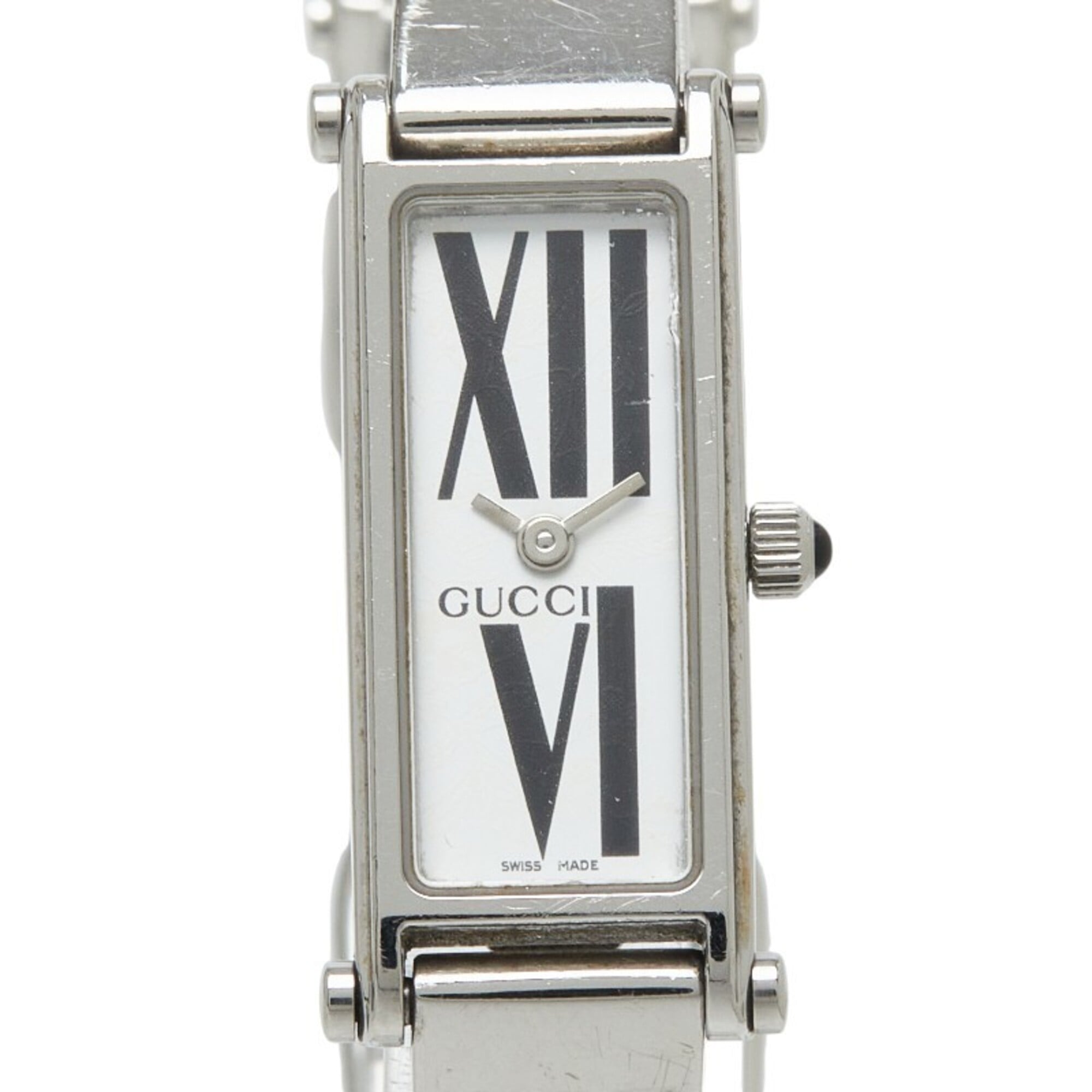 Gucci Bangle Watch 1500L Quartz White Dial Stainless Steel Women's GUCCI — Good