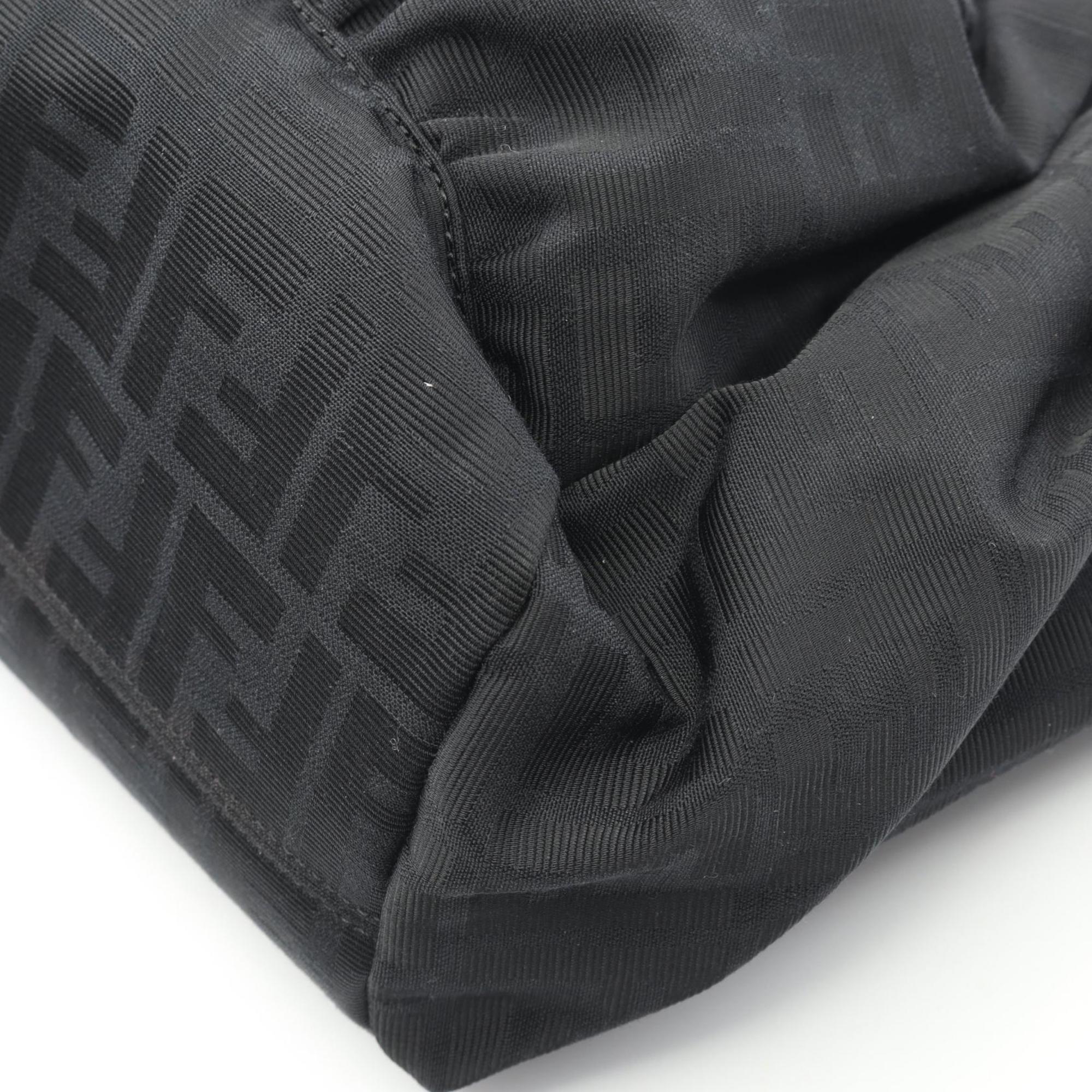 Fendi Zucca Tote Bag, Canvas and Leather, Women's, Black