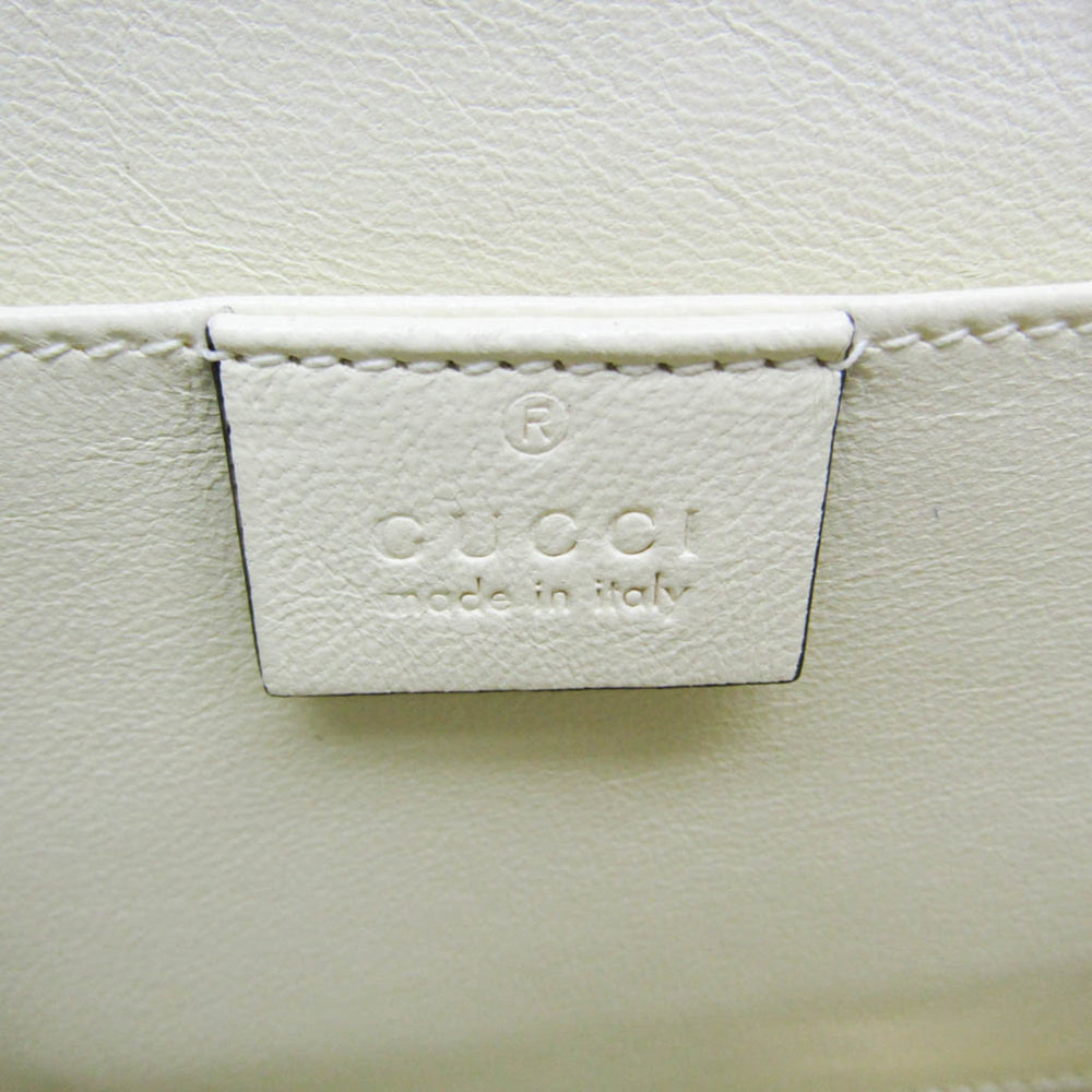 Gucci Sylvie 1969 Acrylic Mini 589482 Women's Acrylic Handbag,Shoulder Bag White — Like New