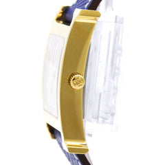 HERMES H Watch Gold Plated Leather Quartz Mens Watch HH1.510 — Very Good
