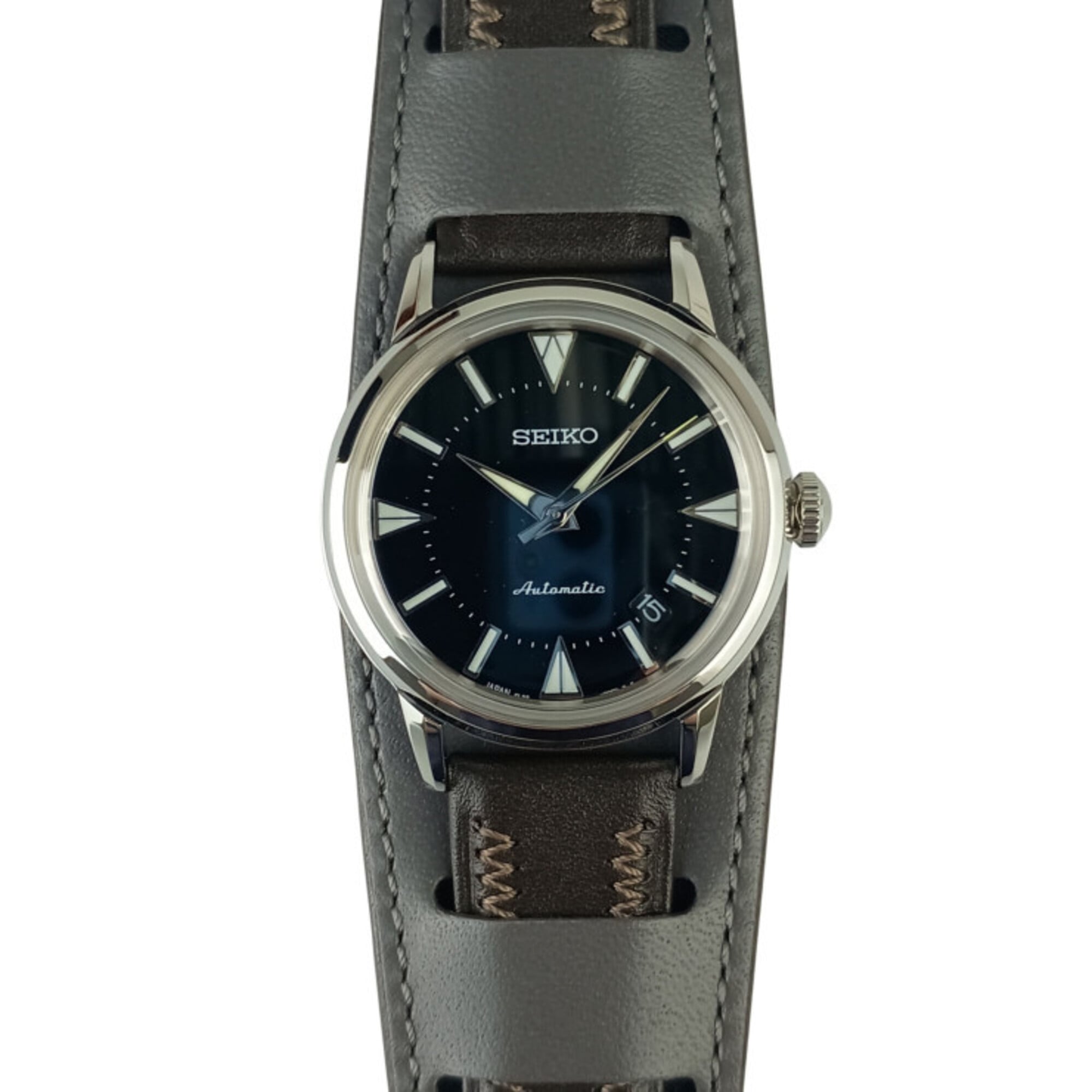 SEIKO Prospex Alpinist Reissue Design Watch, Limited Edition of 1959 Pieces, 6L35-00E0 SJE085, Black Dial, Stainless Steel, Leather Strap, Men's Watch — New - Store Return