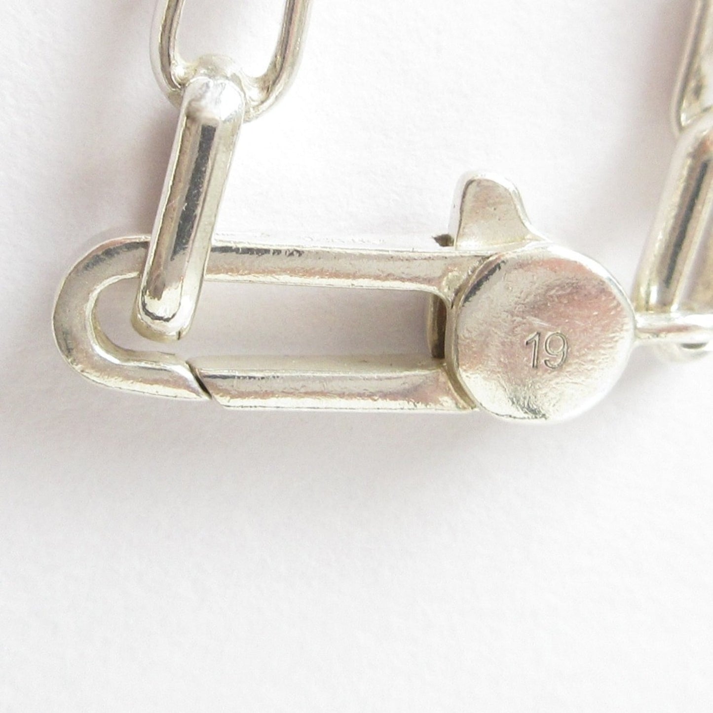 GUCCI GG Interlocking Chain Bracelet in SV925, Size 19cm, Silver, Women's