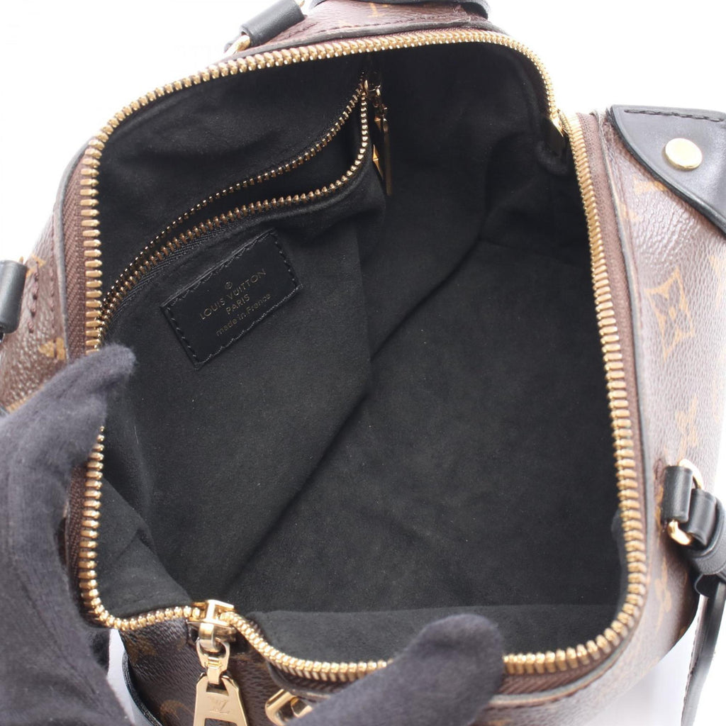 Louis Vuitton Petite Malle Souple Handbag, Coated Canvas and Leather, Monogram, Women's, Brown Black, M45571
