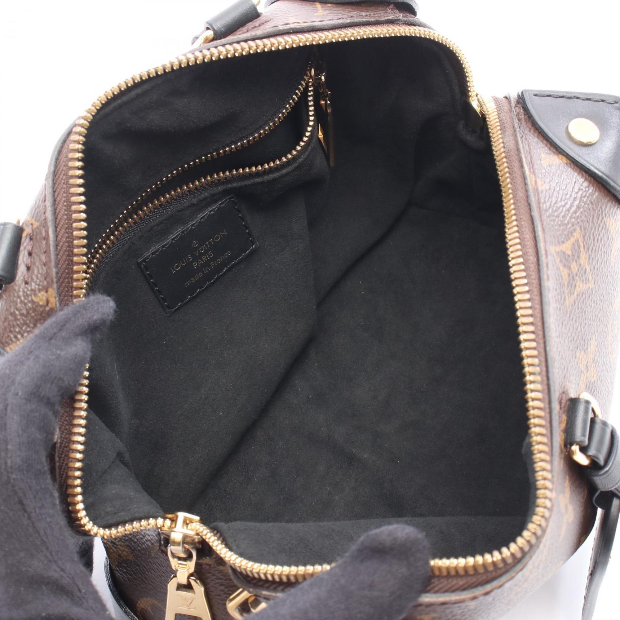 Louis Vuitton Petite Malle Souple Handbag, Coated Canvas and Leather, Monogram, Women's, Brown Black, M45571