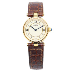 Cartier Must Vendôme SM Vermeil Quartz Watch with Roman Numerals, Gold and Ivory Dial, Ladies' — Very Good