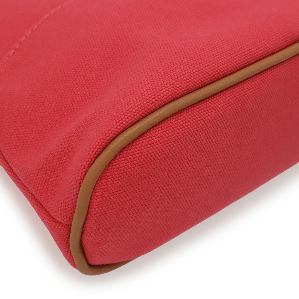 HERMES Bolide Pouch 20 Handbag Multi-purpose Canvas Leather Fuchsia Pink — New - Store Return
