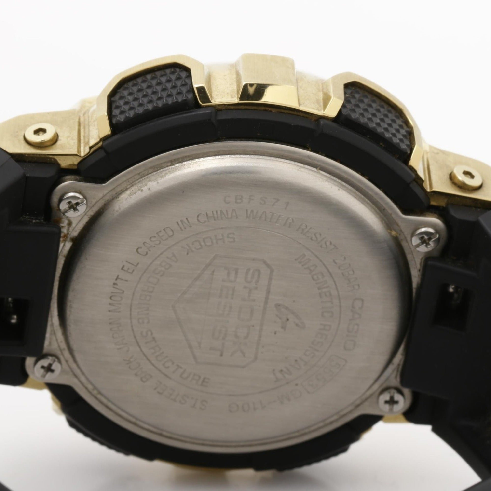 CASIO G-SHOCK Metal Covered 110 Series GM-110G-1A9JF Gold Black Stainless Steel x Resin Men's Analog-Digital Watch — Good