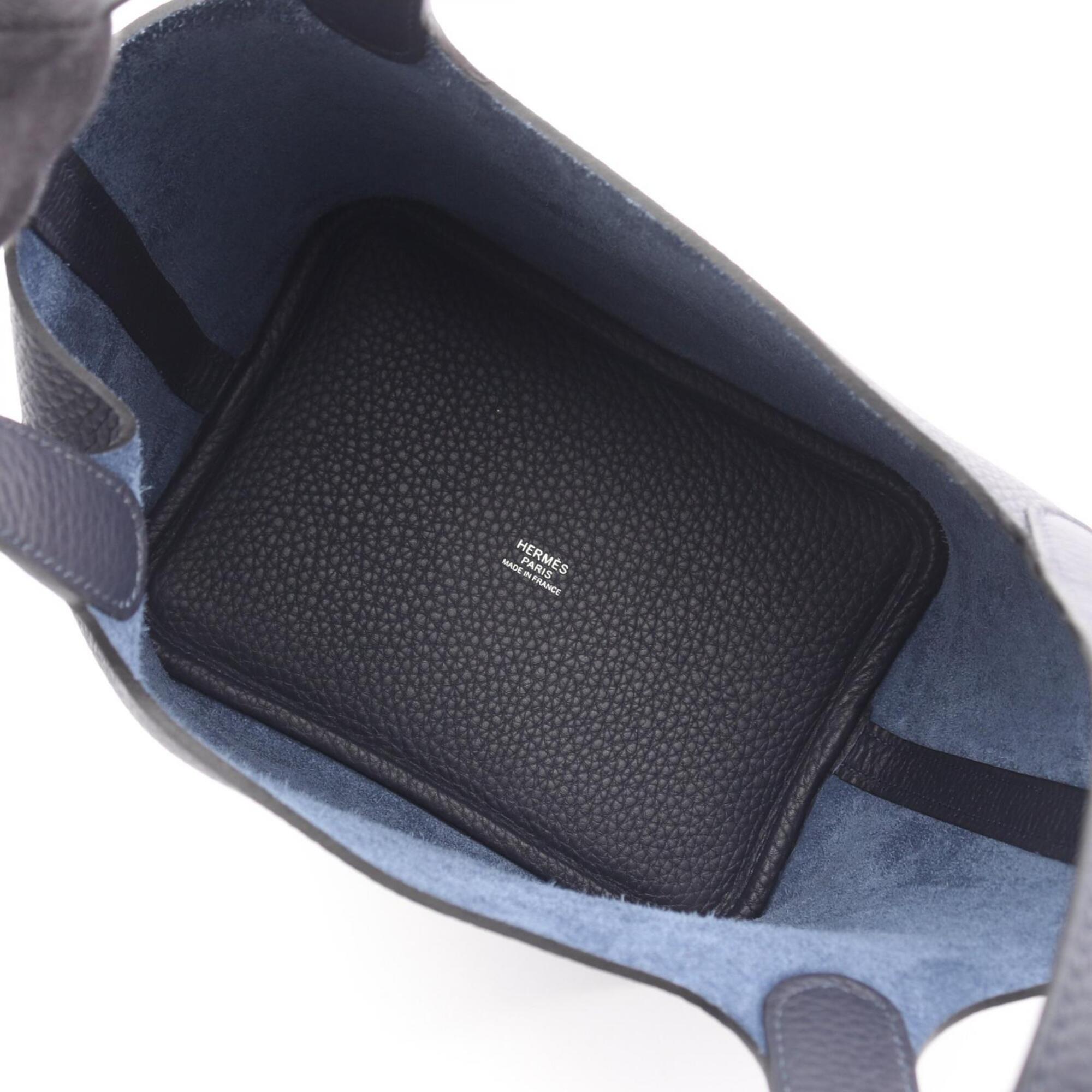 Hermes Picotin Lock PM Blue Nuit Handbag, Taurillon Clemence Leather, Women's, Navy — New - Store Return