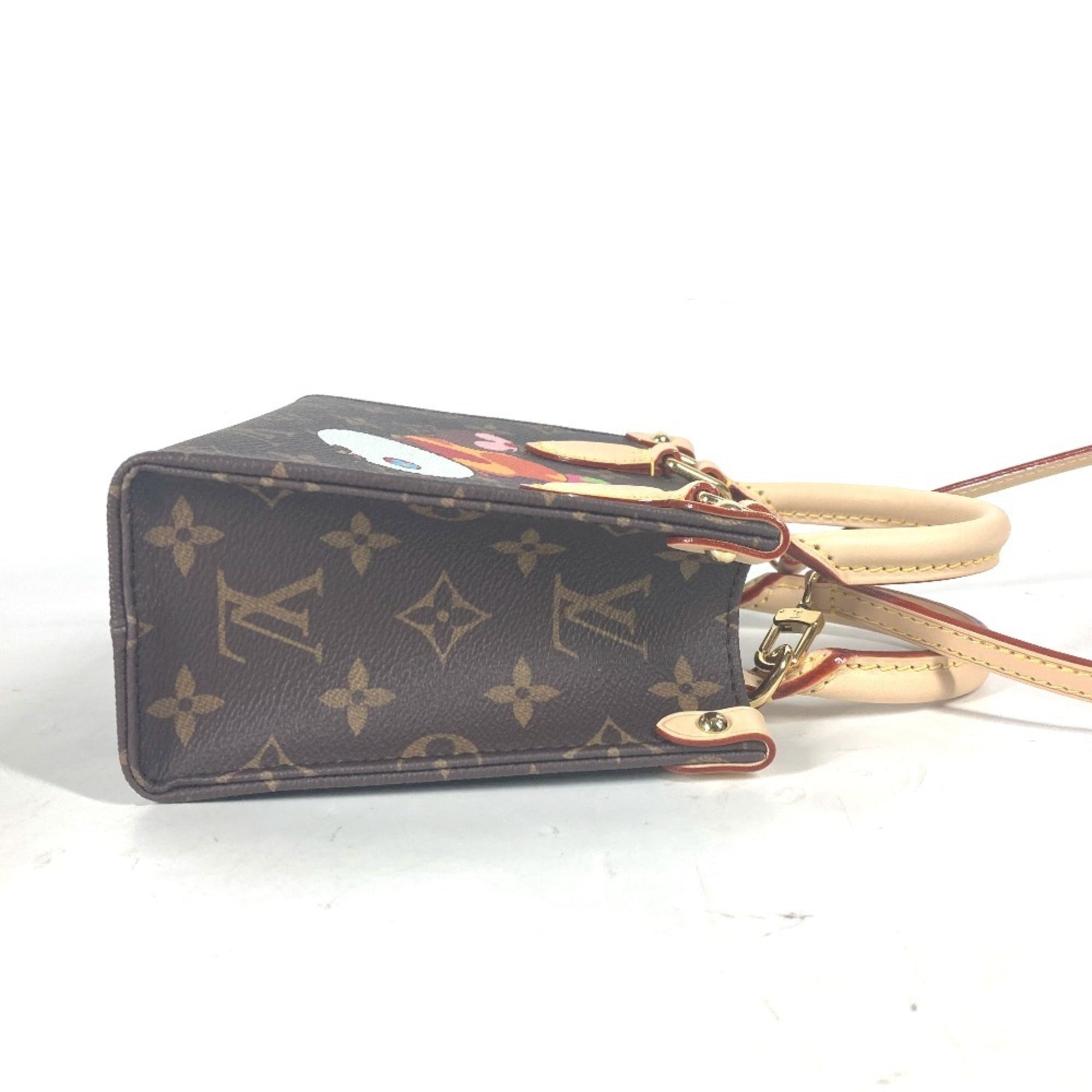 LOUIS VUITTON M13668 LV x TM On the Go BB Monogram Takashi Murakami Handbag Canvas Men's Women's Brown — New - Store Return