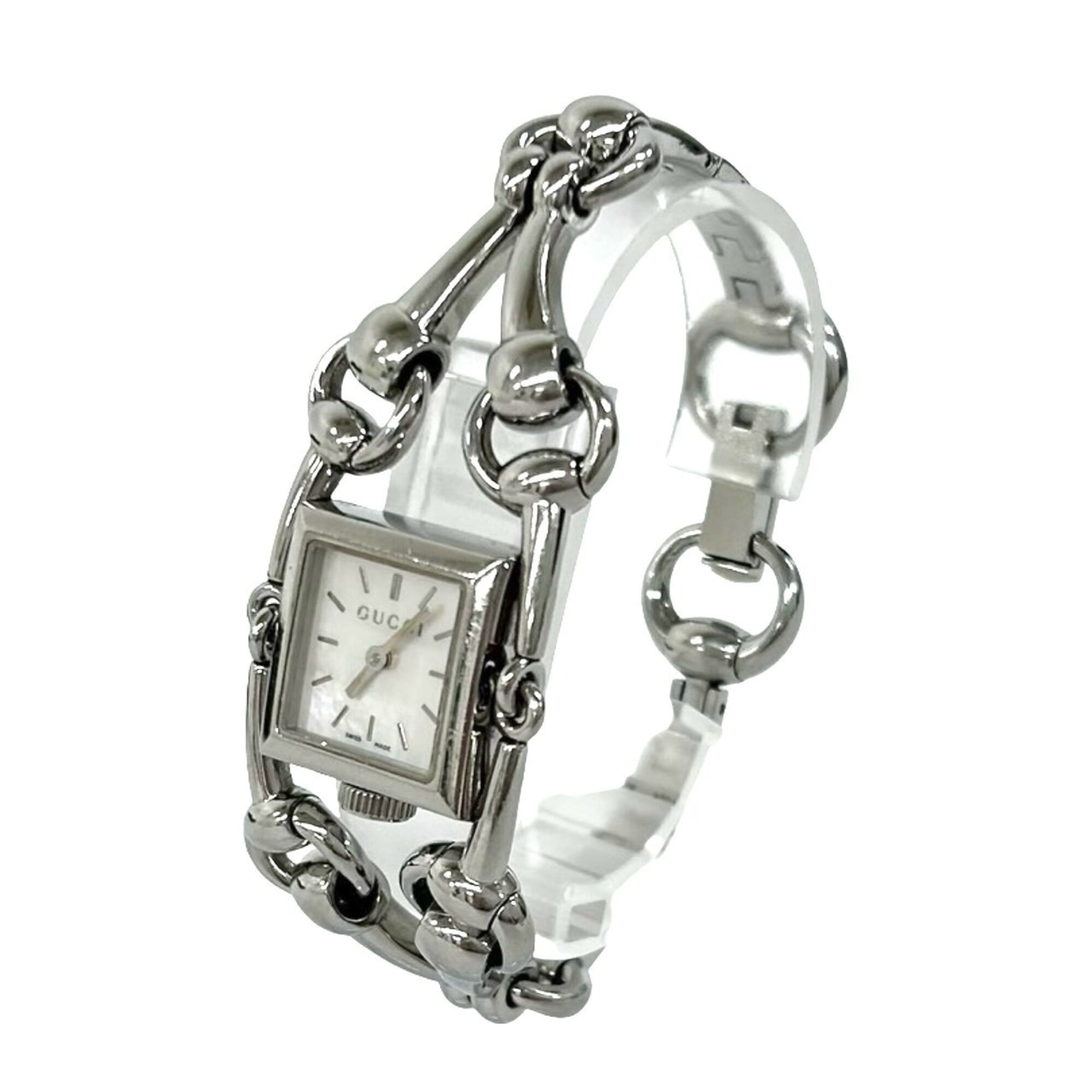 GUCCI Signoria Stainless Steel Quartz Wristwatch, Silver, 34731 — Good