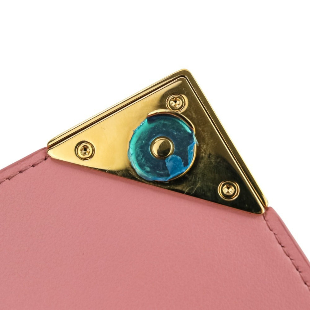PRADA Saffiano Leather Chain Shoulder Bag/Pochette 1BP050 Pink Women's — Like New