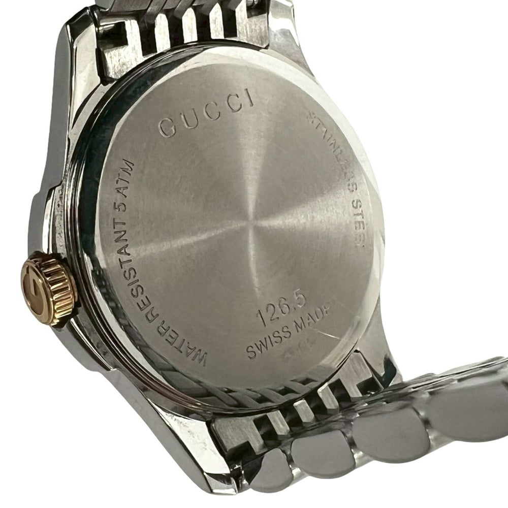 GUCCI GG Logo Stainless Steel Quartz Wristwatch, Silver, 32380 — Good