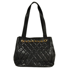 CHANEL Shoulder Bag Caviar Skin Black Turnlock Chain Women's — New - Store Return