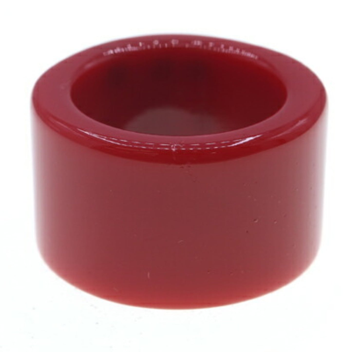 Chanel Ring, Red Plastic, 01A, 2001 Model, US Size 6.5/12, Coco Mark, Women's, CHANEL