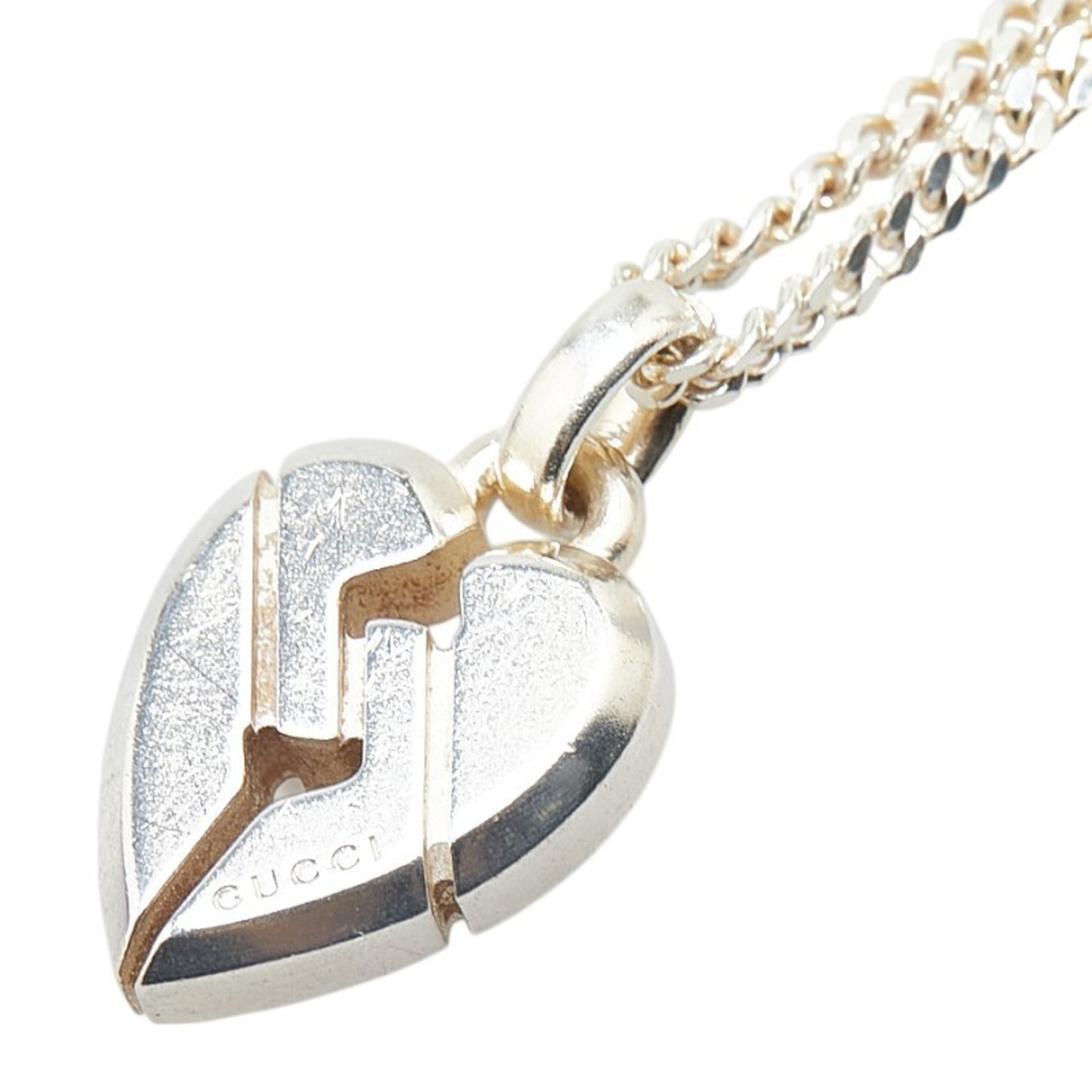 Gucci Knot Heart Necklace in SV925 Silver for Women