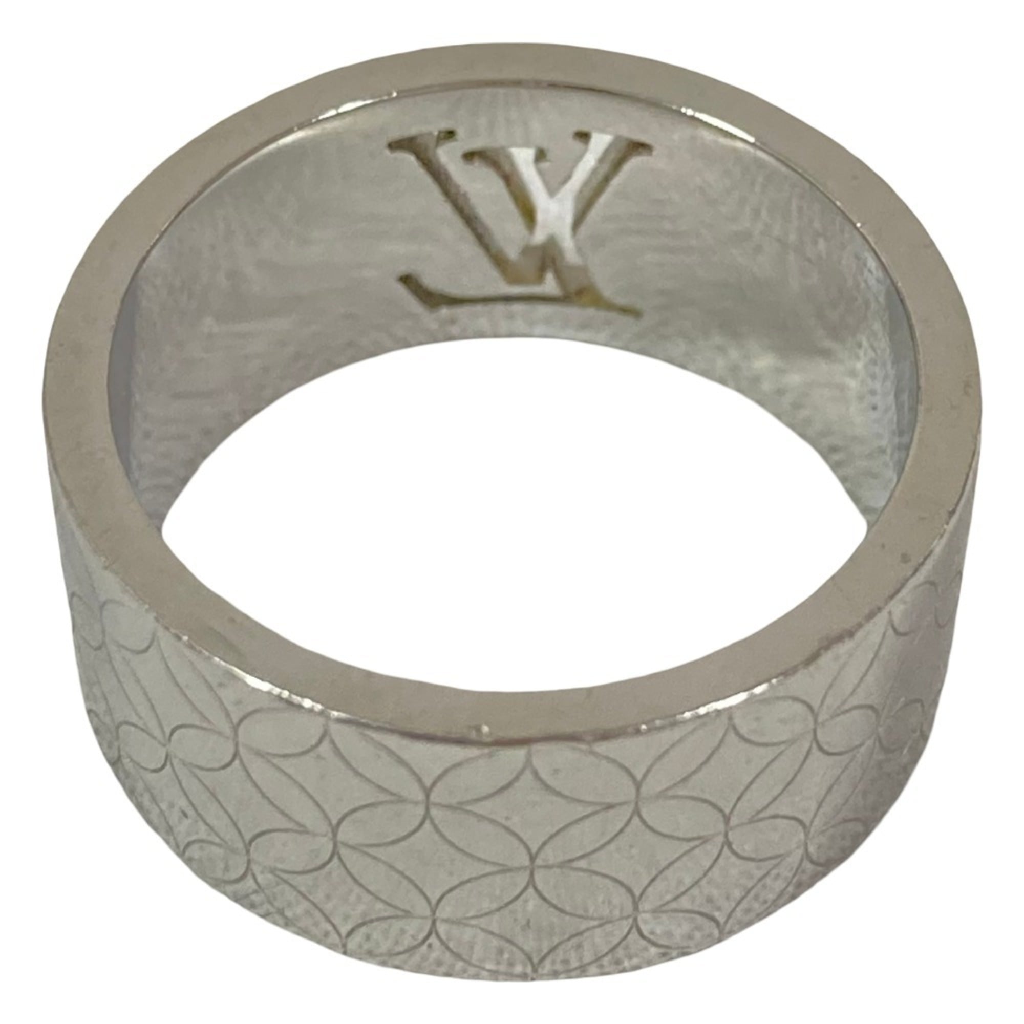 LOUIS VUITTON Louis Vuitton Bague Champs-Élysées Ring M65456 Size L (equivalent) Silver Color Men's — Like New