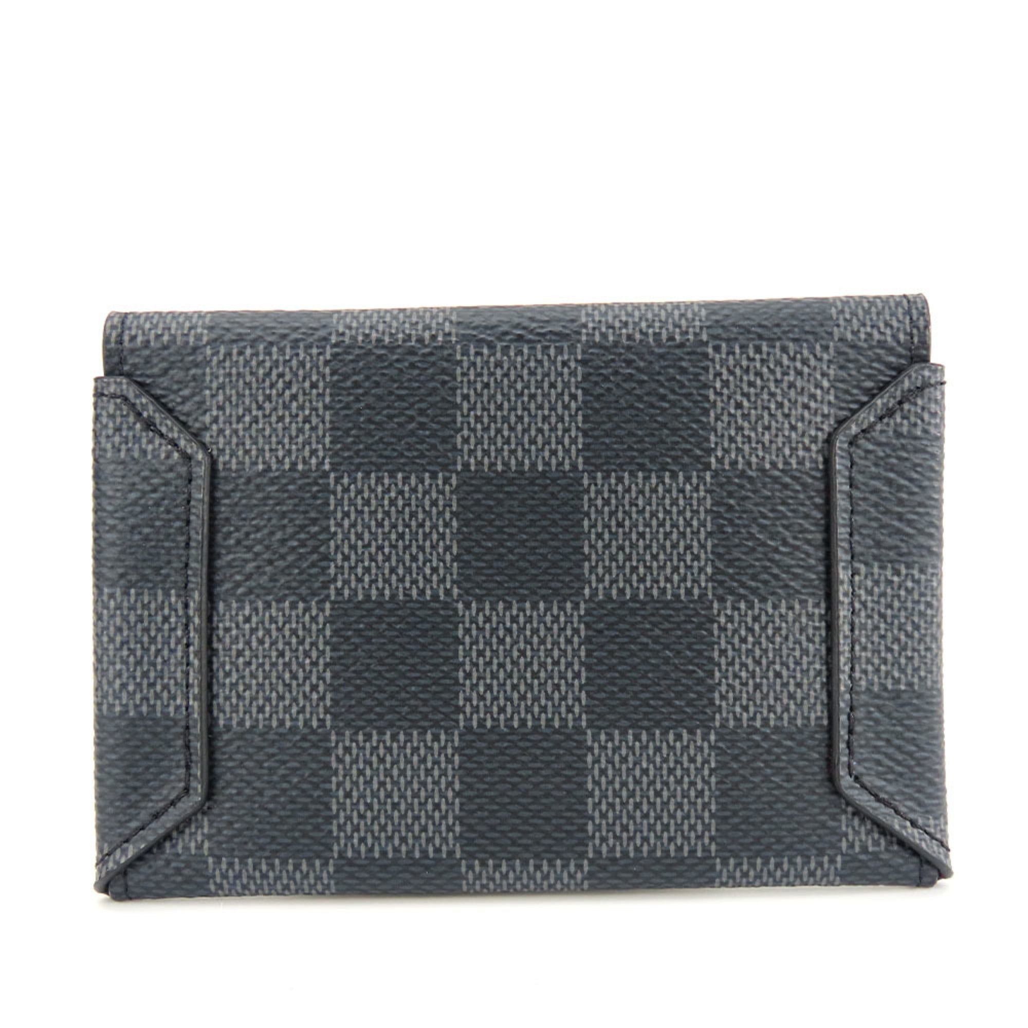 Louis Vuitton Alpha Triple Pouch N60255 Damier Graphite Silver Hardware Clutch Bag for Men and Women — Like New
