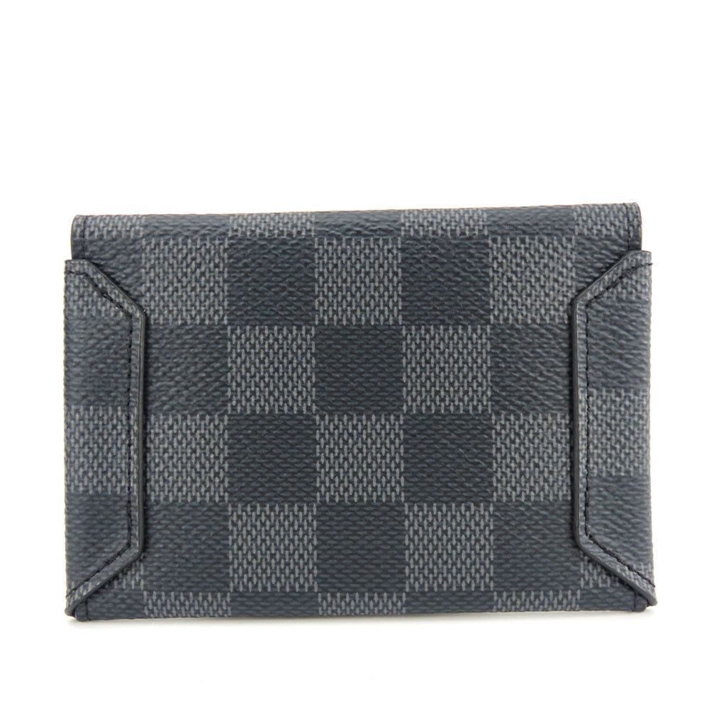 Louis Vuitton Alpha Triple Pouch N60255 Damier Graphite Silver Hardware Clutch Bag for Men and Women — Like New