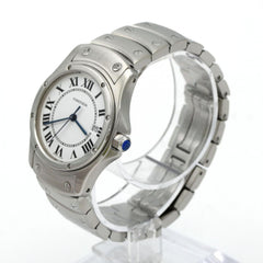 Cartier Santos Round MM W20027K1 SS Quartz Watch — Very Good