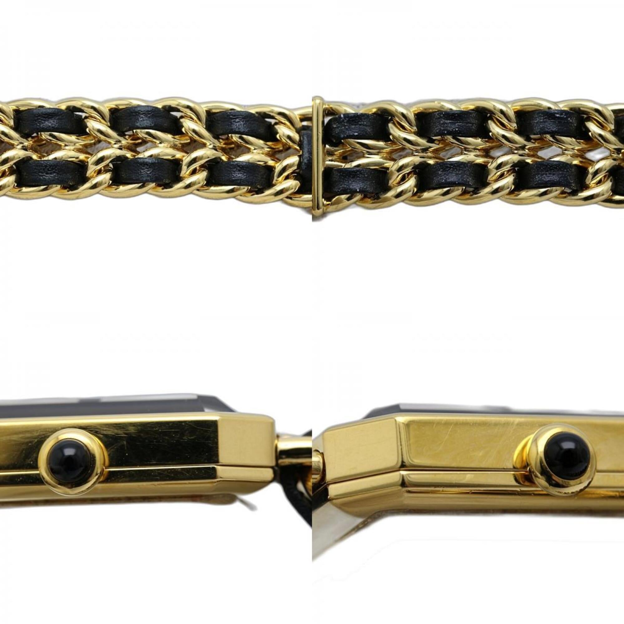 CHANEL Premiere S size H0001 483011001 Women's Watch GP (Gold Plated) x Leather 130517 — Good