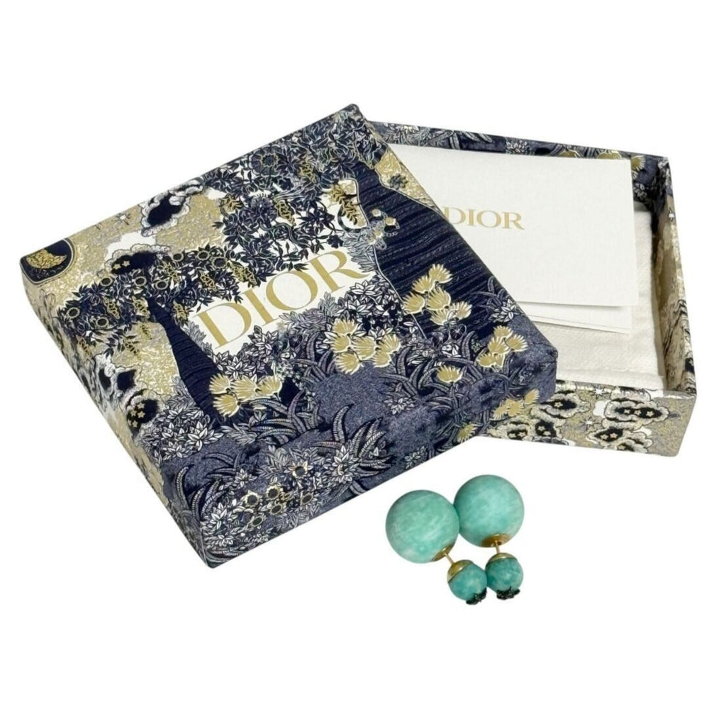 Christian Dior Dior Women's Tribal Earrings, Turquoise Blue — Like New