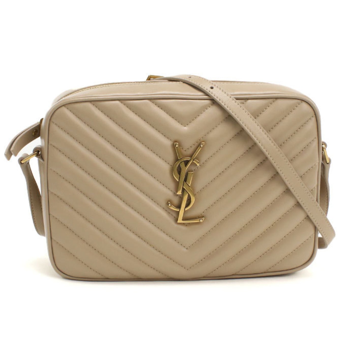 SAINT LAURENT Crossbody Shoulder Bag 761554 Camera Lou Women's Beige