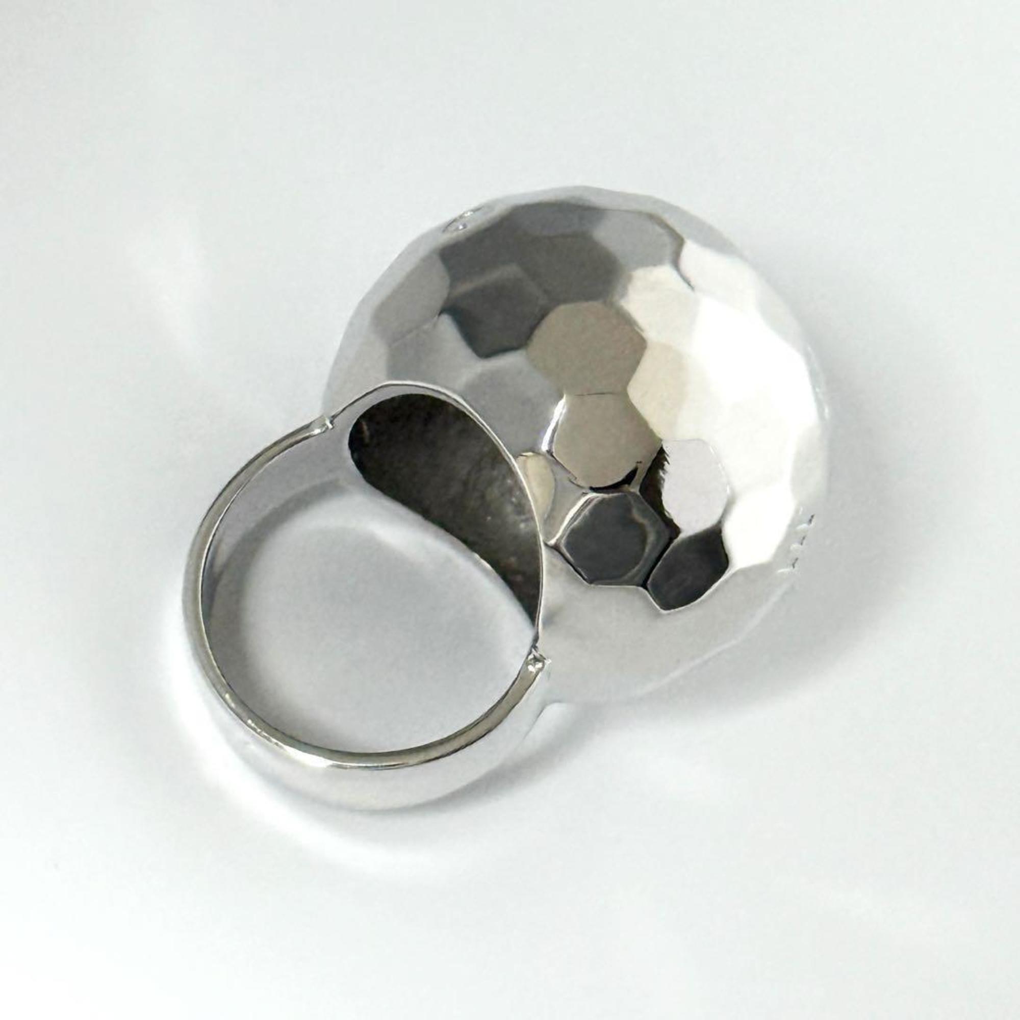 Chanel Women's Mirror Ball Ring, Silver — Like New