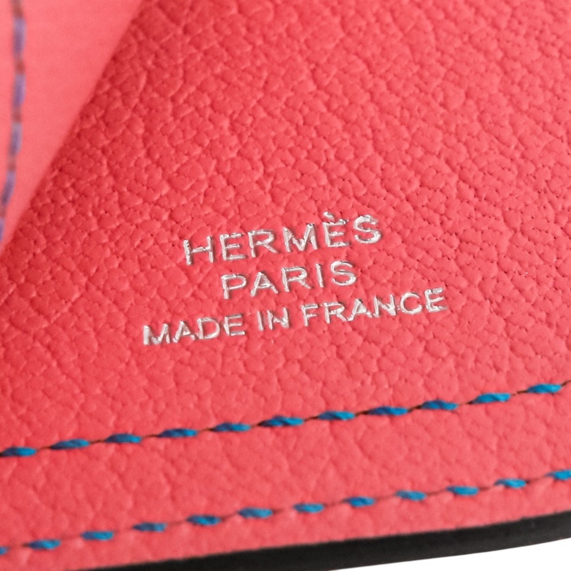 HERMES Camaieu Bag Charm Key Ring Cloche Orange Women's — Like New