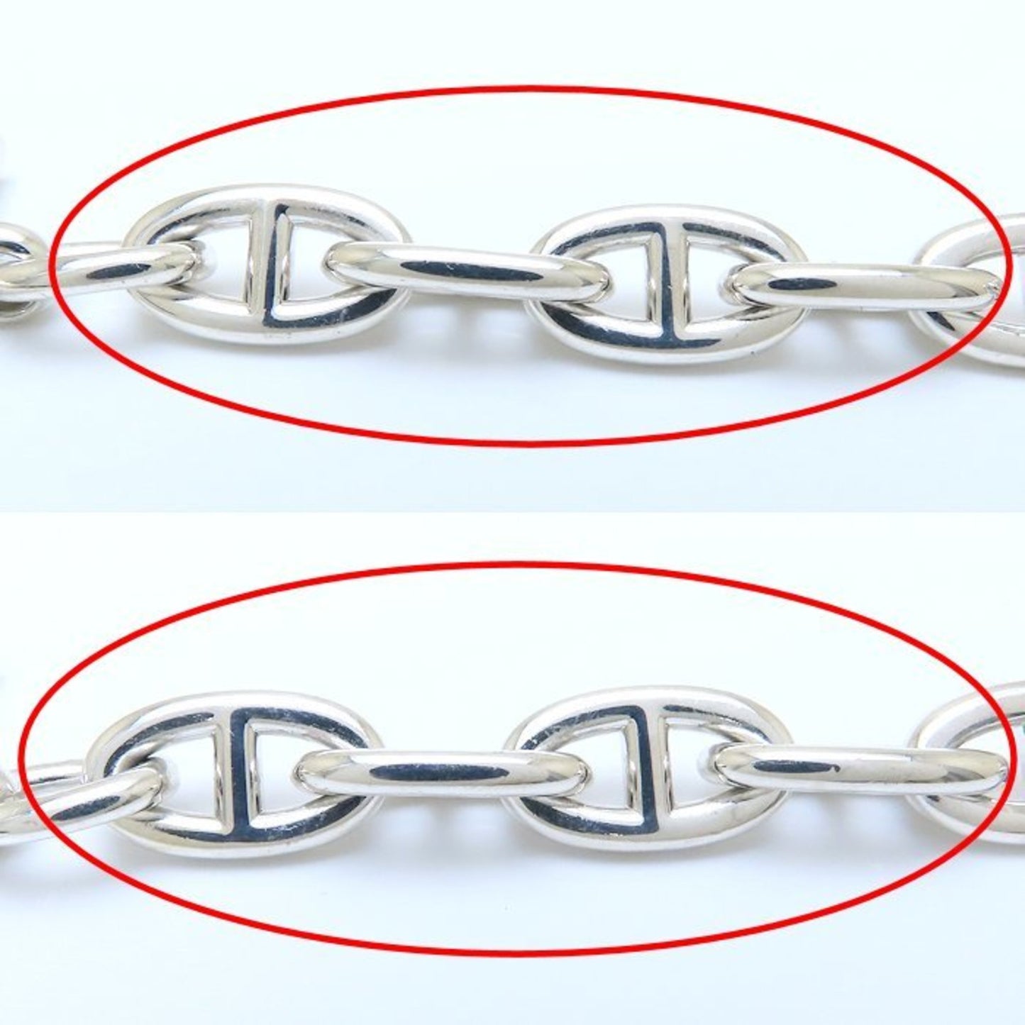 HERMES Chaine d'Ancre Bracelet GM Silver 925 294091