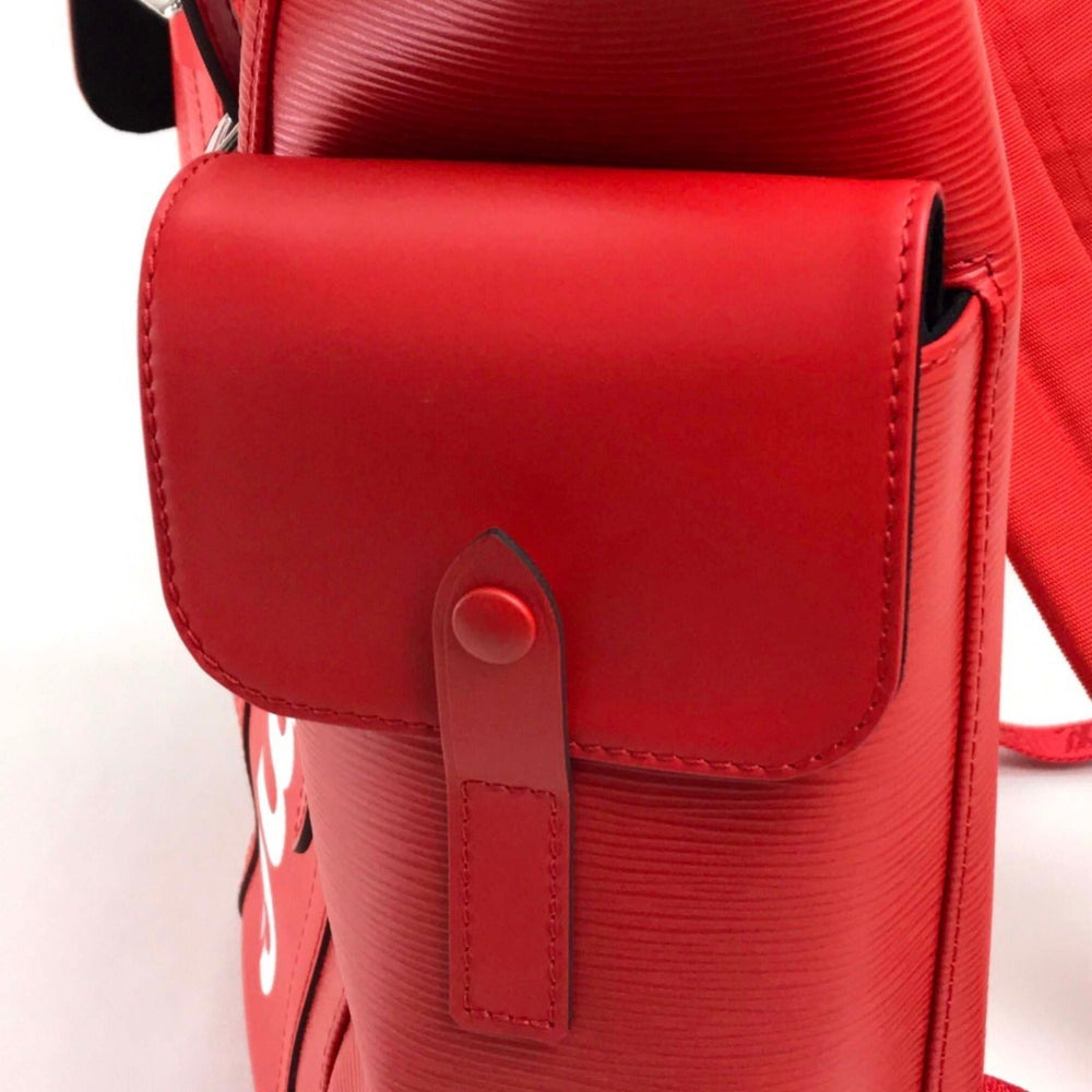 LOUIS VUITTON M53414 Louis Vuitton x Supreme Epi Christopher PM Backpack, Leather, Men's, Red — New - Store Return
