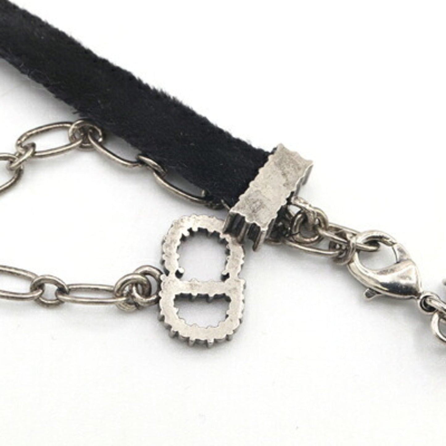 Christian Dior Dior Choker J'ADIOR Black Velvet Metal Rhinestone Necklace for Women