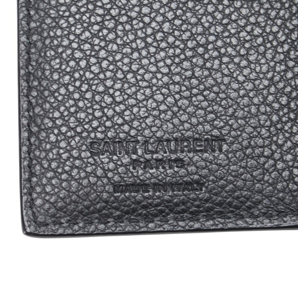 Saint Laurent Tri-fold Compact Wallet Black Leather Women's SAINT LAURENT