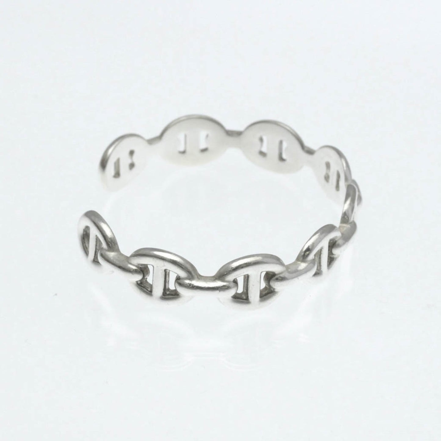 Hermes Chaine D'Ancre Silver 925 No Stone Bangle Silver