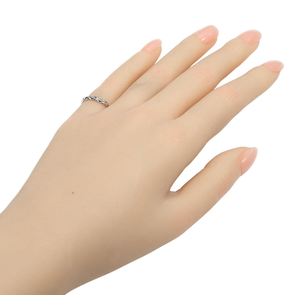 Chanel Matelassé Small Ring, Size 6.5, Platinum 950, Approx. 2.4g — Like New